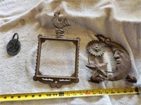 Vintage Cast Sun & Moon Chime, Rooster Photo