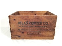 Wood "Atlas Powder Co." Explosives Crate