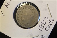 1883 Liberty Head V-Nickel With Cents