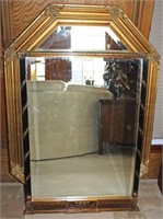 Two Wall Mirrors in Cast Material in Gilt