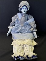 Vintage hand painted porcelain doll