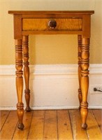 Pine Single-Drawer Side Table