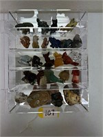 Acrylic Hanging Box w/ Stone Animals 14" x 11"