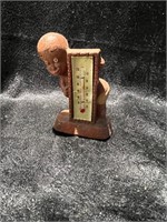 BLACK AMERICANA THERMOMETER 5" TALL