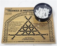 The Original Triangle Solitaire Wood Game 1988