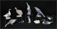 10 Porcelain Birds Royal Copenhagen & B&G