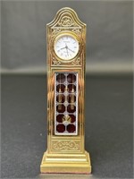 Bulova Miniature Brass Grandfather Clock