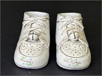 Plaster Baby Shoes with Fabric Bottoms