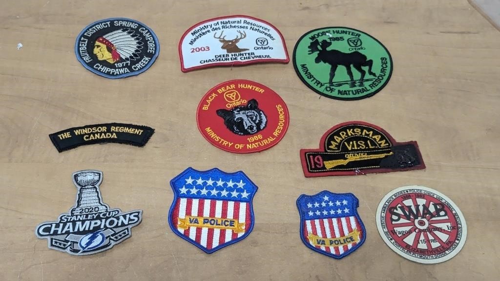 Lot of Vintage Patches Police Hunting +