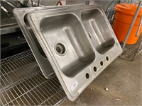 2 Dual Bowl Drop-In Kitchen Sinks