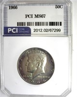 1966 Kennedy MS67 LISTS $3500