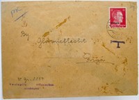 WWII Nazi German Hitler 12pf Cancelled Envelope