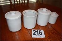 White Canisters (4 Total)