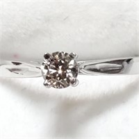 Certified 10K Diamond(0.22Ct,I1,H) Ring