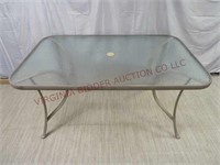 Glass Top Patio Umbrella Table ~ 5' x 38.5" x 28"t