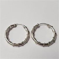 $100 Silver Hoop Earrings