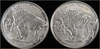 (2) 1 OZ .999 SILVER BUFFALO ROUNDS