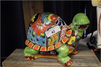 TURTLE POTTERY COIN BANK