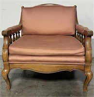 MID CENTURY PINK UPHOLSTERED CHAIR