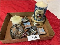 Soapstone Ring Box, Candle Holder & Candles,