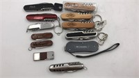 12 Pocket Knives & Multi-blade & Mult-function