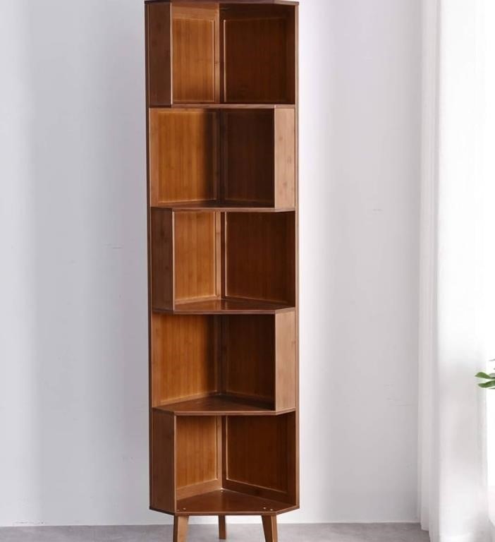 BALANBO 5-Bookcase Industrial Cube Shelf Corner