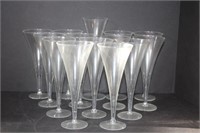 Selection of Clear Glass Champagne Flutes
