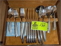 SET OF GORHAM STAINLESS DINNERWARE, PARTIAL 8 PLAC