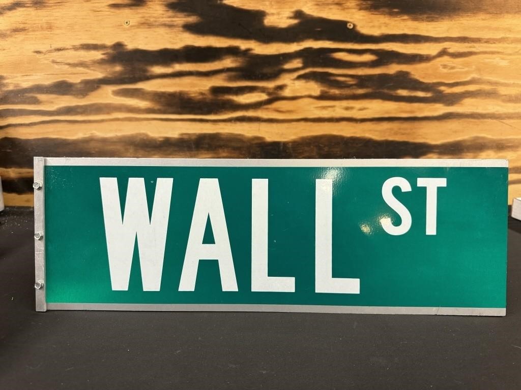 Double Sidded Wall Street Sign