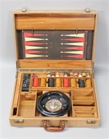 Bakelite Poker Chips, Roulette, Backgammon, Case