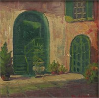 Peter Lanz Hohnstedt "New Orleans Courtyard" O/B