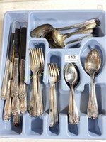 Rogers Brothers Daffodil Silver Plate Flatware Set