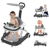 Baby Walkers w/ Wheel Adjustable Height Black
