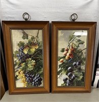2 Framed Fruit Prints