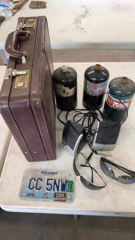 Propane Fuel Bottles, Briefcase, Motorcycle
