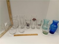 Vlear Glass Vases, Glasses, Tumblers & Colored