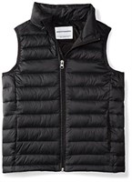 Amazon Essentials Boys Puffer Vest, Black, Medium