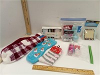 Socks, Footies, Holiday Body Spray& Hand Lotion &