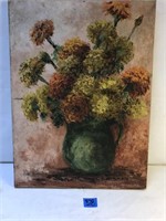 Floral Painting on Canvas, Erdis Mummert