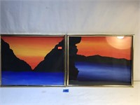Framed Pictures of Sunset/Sunrise, Rod Lutz, 1983