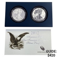 2012 Proof and Rev. Proof Silver Eagle Set [2