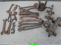 Antique Wrenches, Mandrel, Hand Sharpener