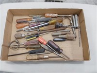 assortment of screw drivers and punches
