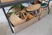 2 Large Boxes of Wicker Baskets
