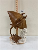 Wood Novica Sea Sculpture 15" H