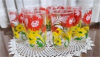 8 Colorful Mid Century Modern Drinking Glasses