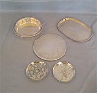 Lot of 5 silver plated pieces