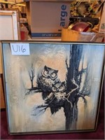 Large owl painting