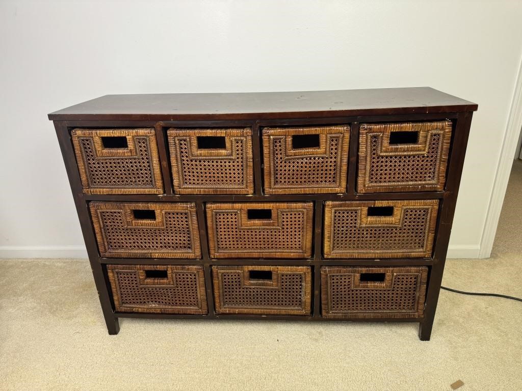 Rattan style wicker dresser/storage unit