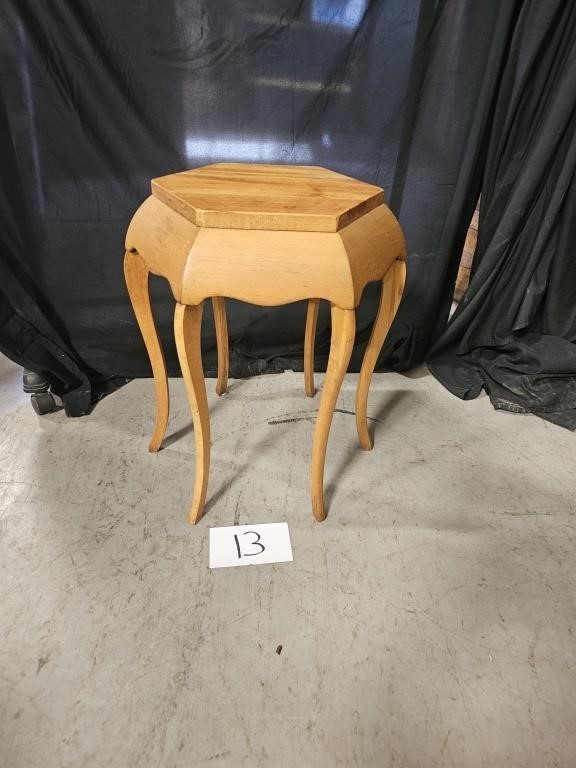 Wooden Side Table 15" Diameter x 20" Tall